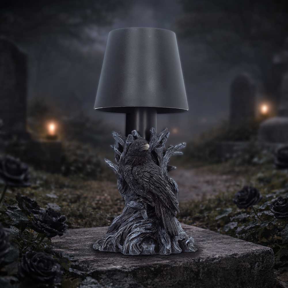 Gothic Raven LED Lamp 25cm - Shop Lamps At Gift Moments - 1