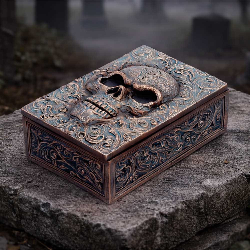 Skull Treasured Remains Box 5.6cm - Shop Boxes At Gift Moments - 1