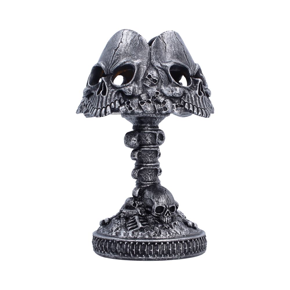 Gothic Skull Lamp Silver 22.6cm - Shop Lamps At Gift Moments - 5