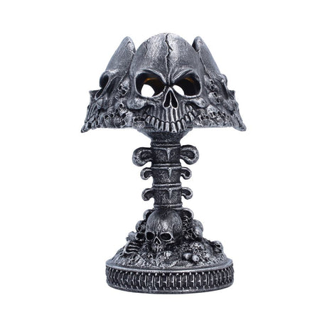 Gothic Skull Lamp Silver 22.6cm - Shop Lamps At Gift Moments - 2