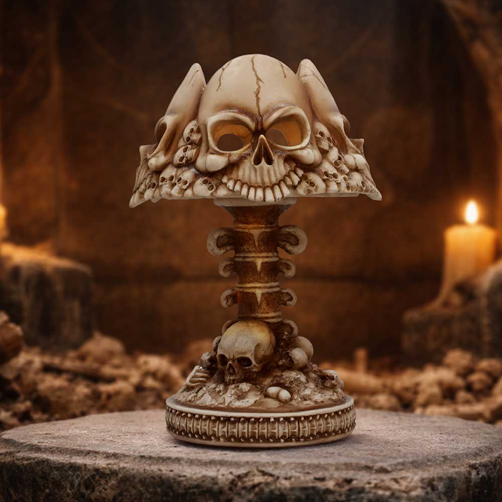 Gothic Skull Lamp Bone 22.6cm - Shop Lamps At Gift Moments - 1
