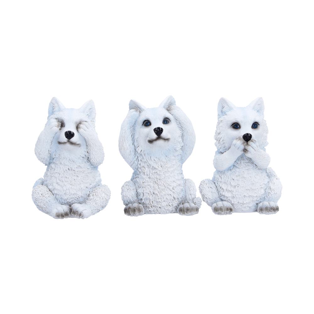 Three Wise Wolf Pups 9cm - Shop Figurines Small (Under 15cm) At Gift Moments - 2