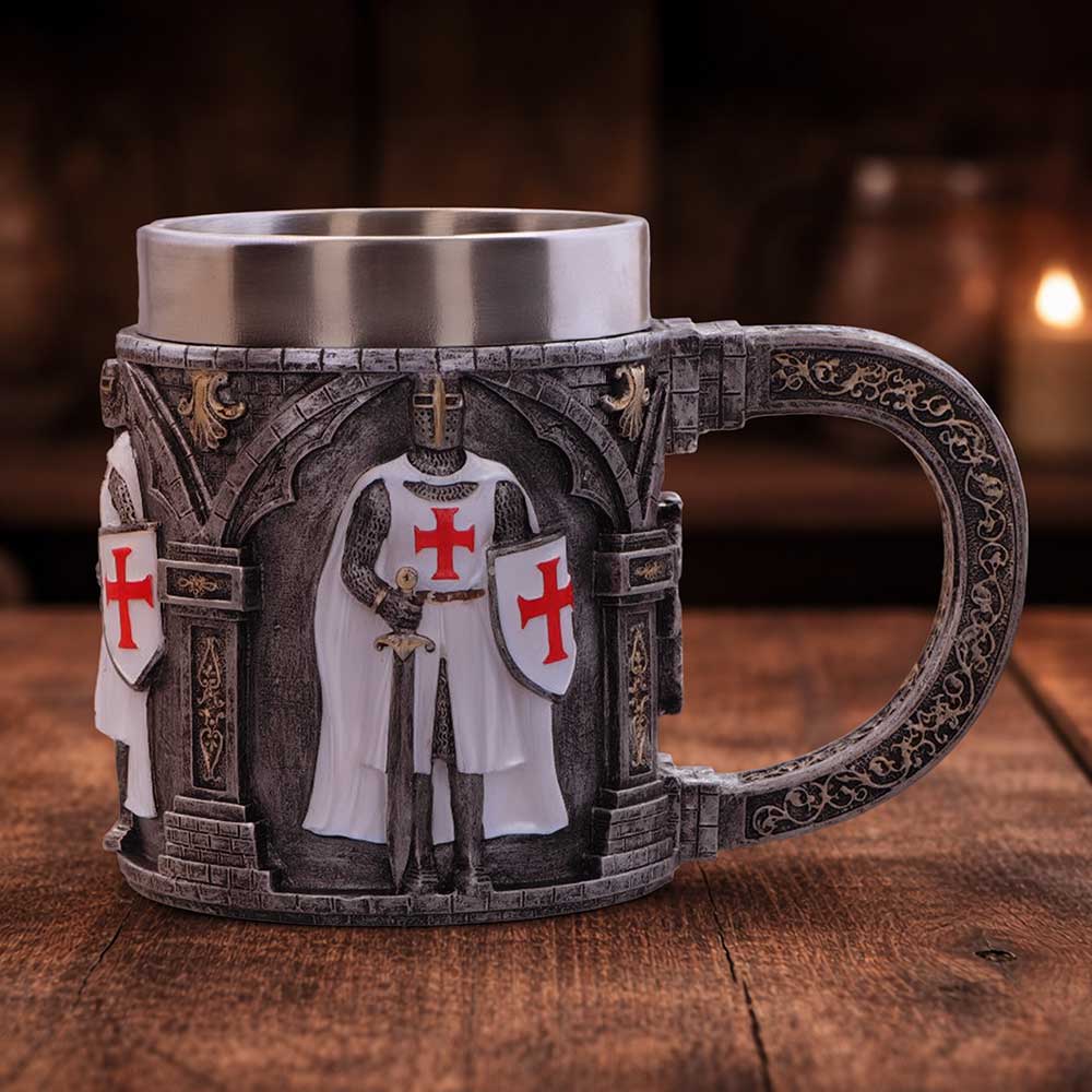 Medieval White Knight Tankard (Small) 11.9cm - Shop Tankards At Gift Moments - 1
