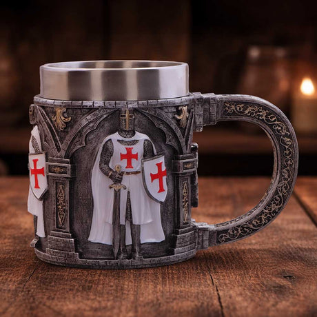 Medieval White Knight Tankard (Small) 11.9cm - Shop Tankards At Gift Moments - 1
