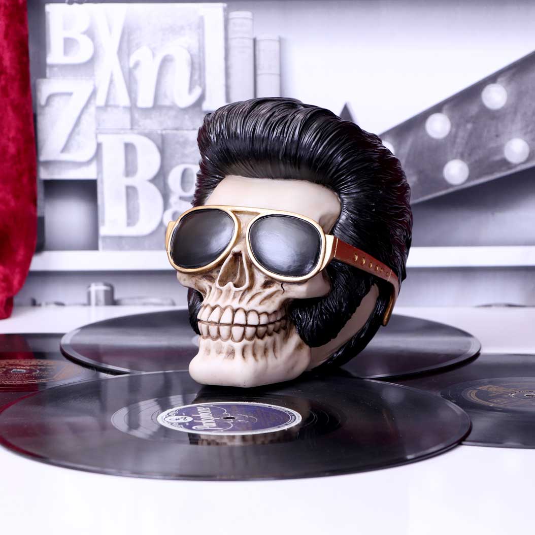 Uh Huh The King Elvis Skull Figurine: 1 - Figures & Collectables By Gift Moments