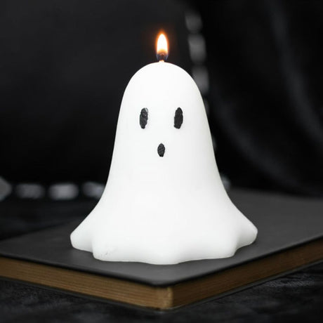 Unscented Ghost Candle 10cm: 1 - Candles By Gift Moments