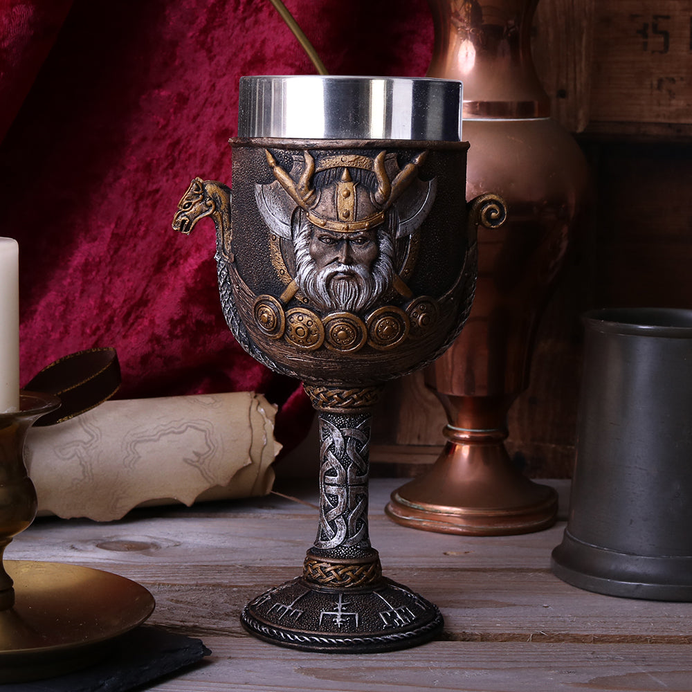 Valhalla Goblet Viking Dragon Boat Wine Glass: 1 - Goblets & Chalices By Gift Moments