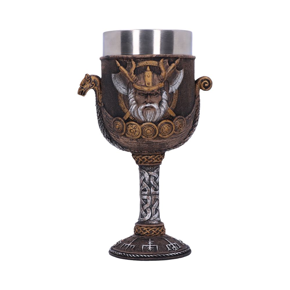 Valhalla Goblet Viking Dragon Boat Wine Glass: 2 - Goblets & Chalices By Gift Moments
