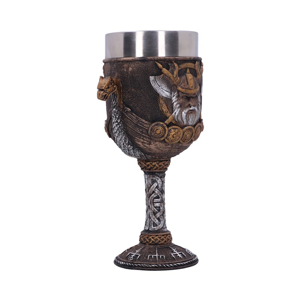 Valhalla Goblet Viking Dragon Boat Wine Glass: 5 - Goblets & Chalices By Gift Moments