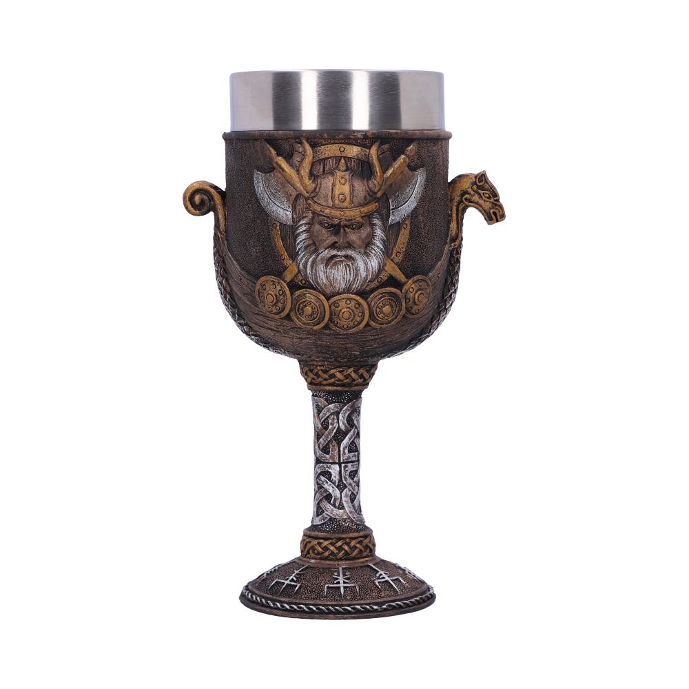 Valhalla Goblet Viking Dragon Boat Wine Glass: 4 - Goblets & Chalices By Gift Moments