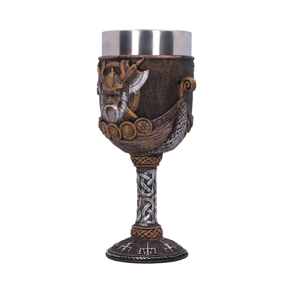 Valhalla Goblet Viking Dragon Boat Wine Glass: 3 - Goblets & Chalices By Gift Moments