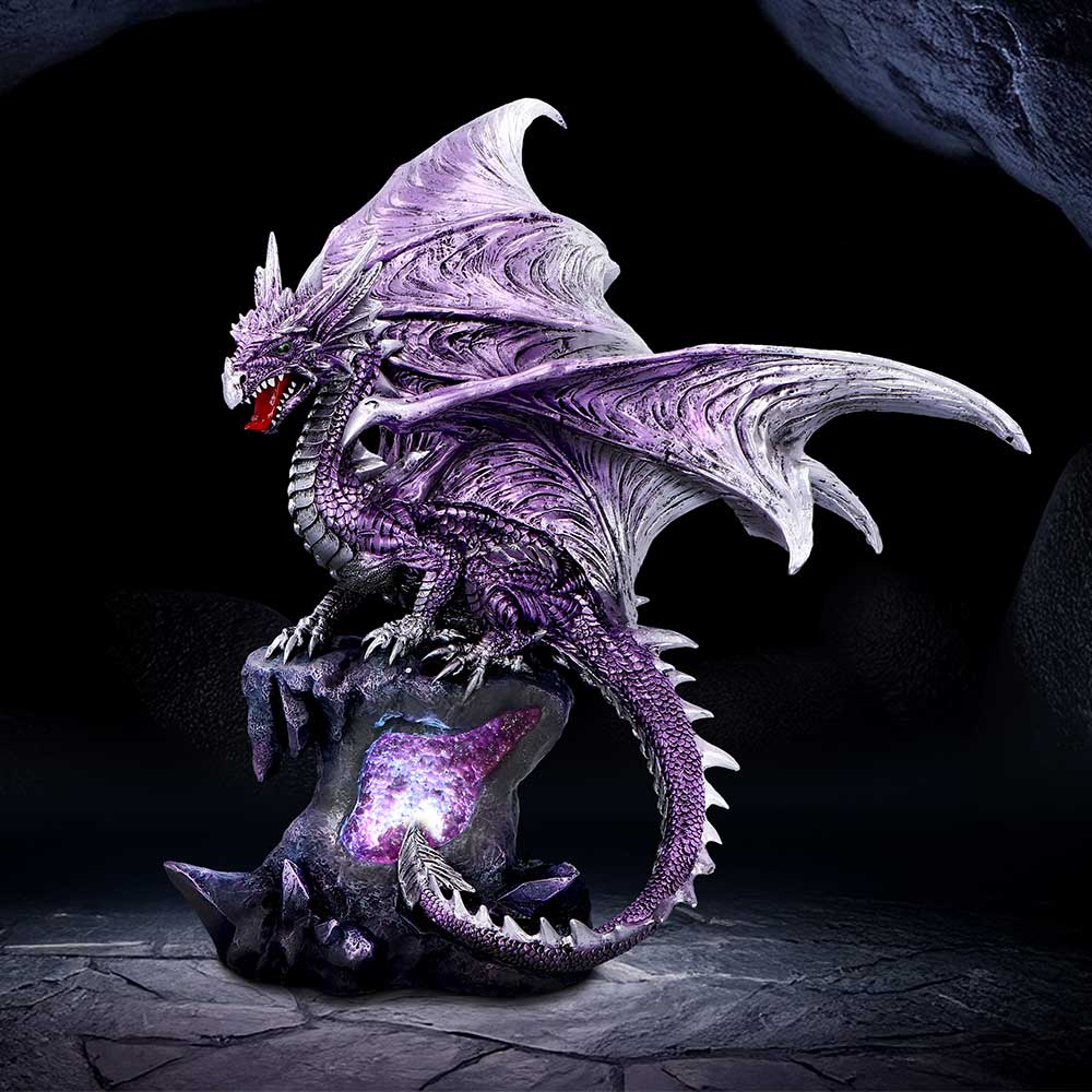 Viorel Large Dragon Figurine with LED Light Up Base: 1 Figurines Large (30 50cm) By NN Designs