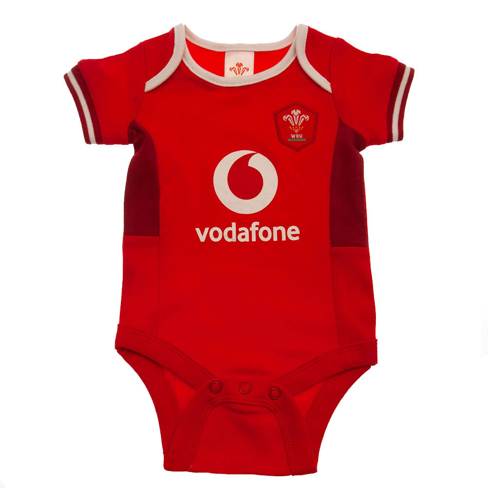 Wales RU Short Sleeve Bodysuit Twin Pack: 2 - Baby Clothing By Gift Moments
