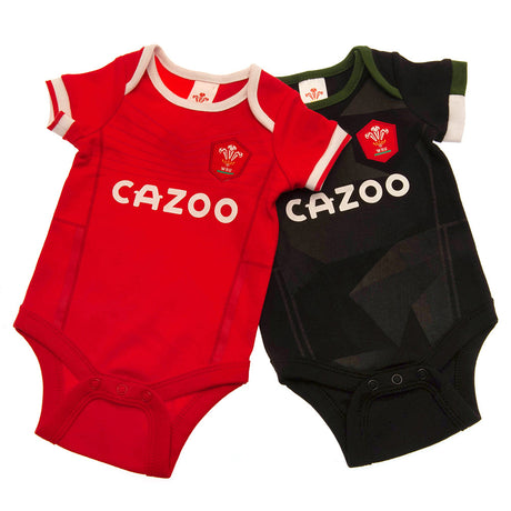 Wales RU 2 Pack Bodysuit 3-6 Mths PC: 1 - Baby Clothing By Gift Moments