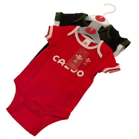 Wales RU 2 Pack Bodysuit 6 9 Mths PC: 4 Baby Clothing By Gift Moments