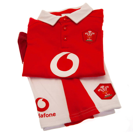 Wales RU Shirt & Short Set 6/9 mths SP: 6 - Baby Clothing By Gift Moments