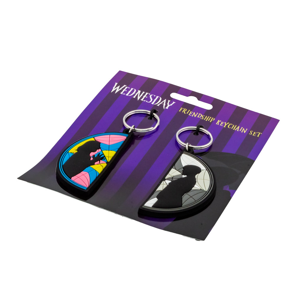 Wednesday 2pk Friendship PVC Keyring Set: 3 - Keyrings By Wednesday
