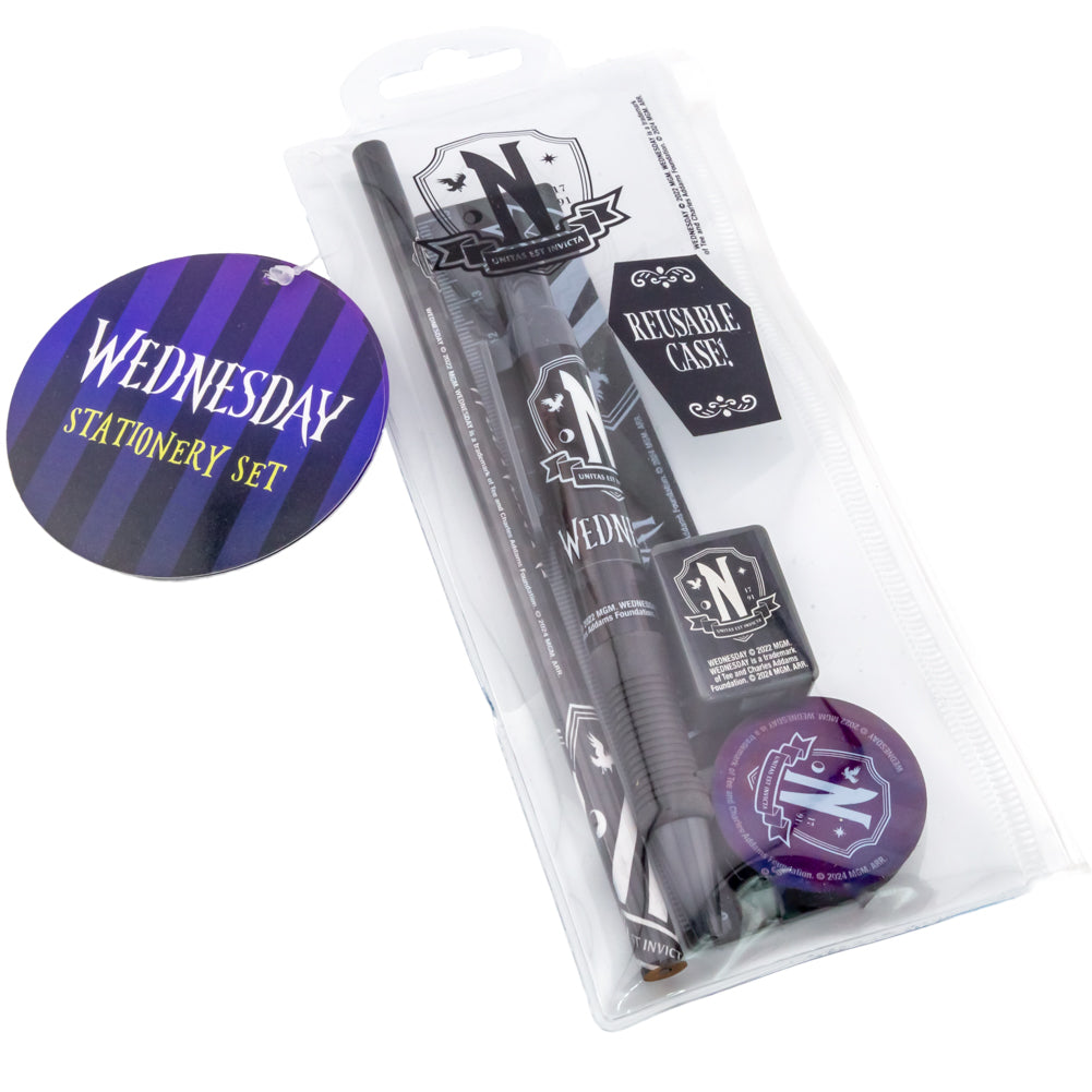 Wednesday 5pc Stationery Set - Shop Pencil Cases & Sets At Gift Moments - 3