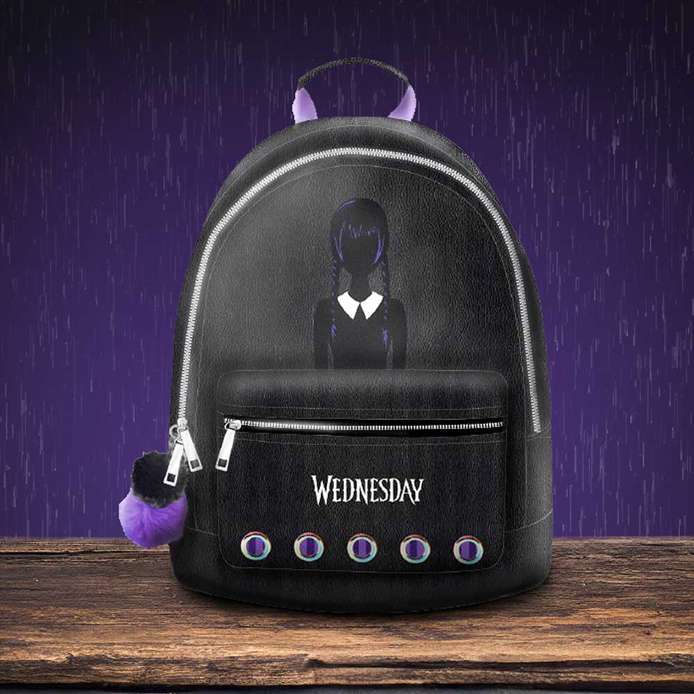 Wednesday Backpack in Black - Shop Bags At Gift Moments - 1