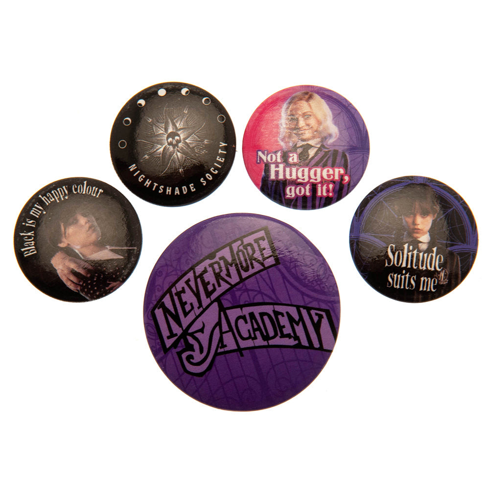 Wednesday Button Badge Set - Shop Badges At Gift Moments - 1