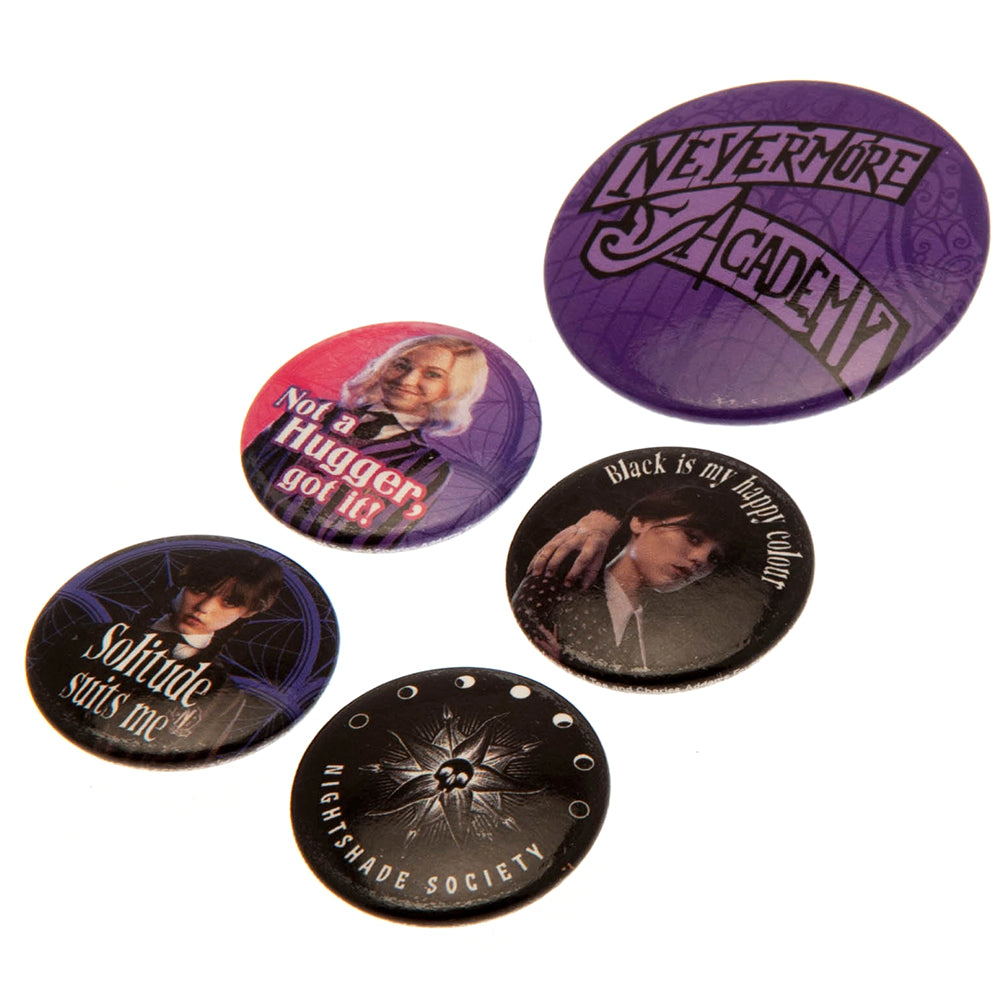 Wednesday Button Badge Set: 2 Badges By Wednesday