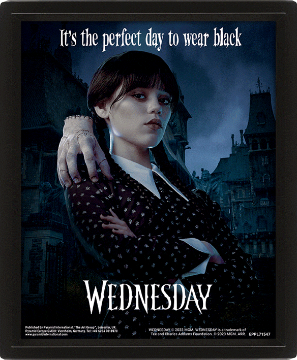 Wednesday 3D Lenticular Framed Picture: 1 - Wall Art By Wednesday