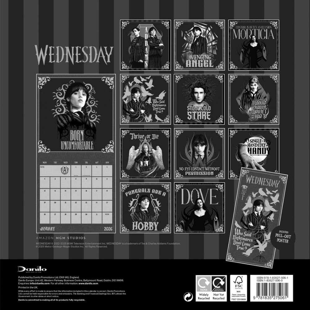 Wednesday Square Calendar 2026: 4 - Calendars By Wednesday