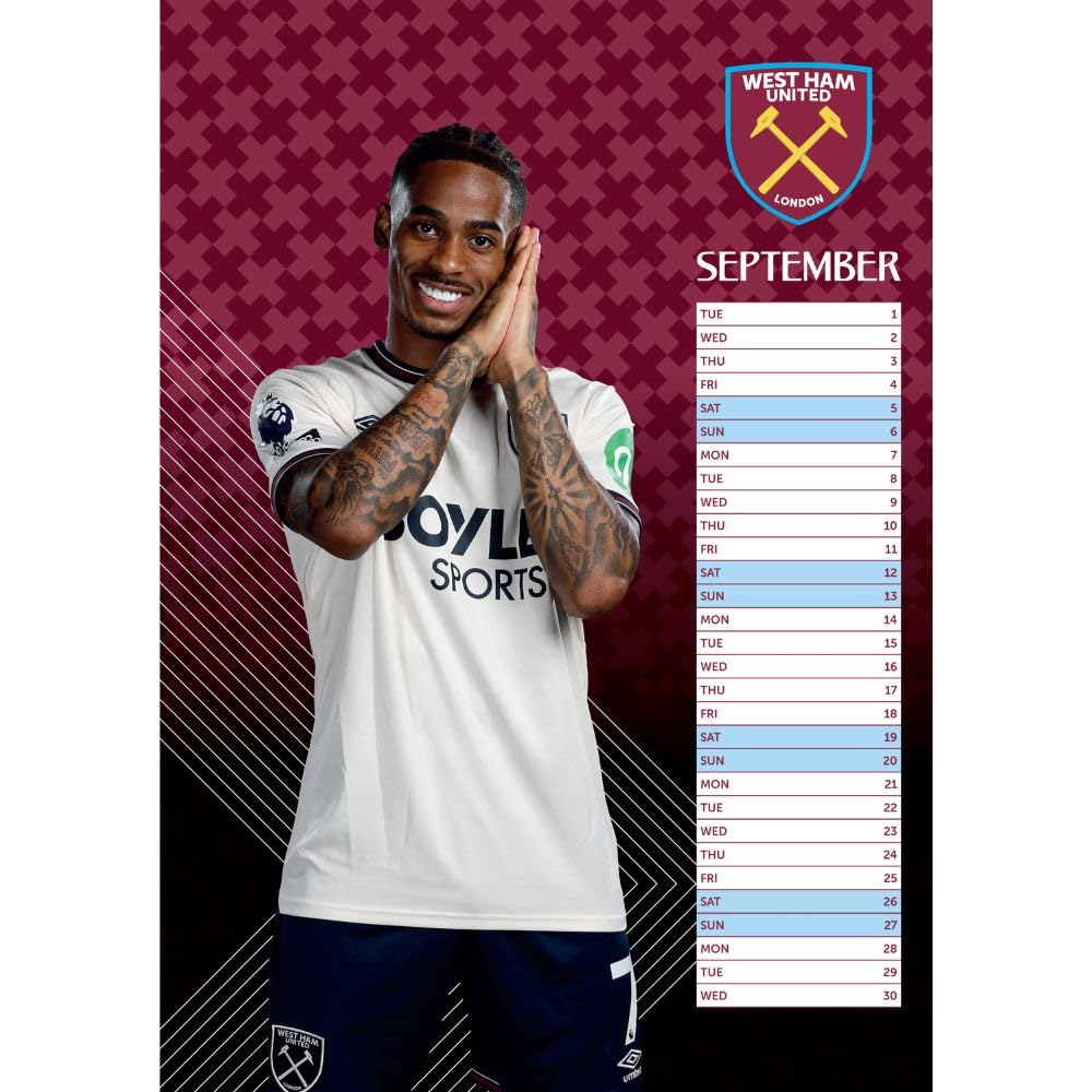 West Ham United FC A3 Calendar 2026: 2 - Calendars By West Ham United