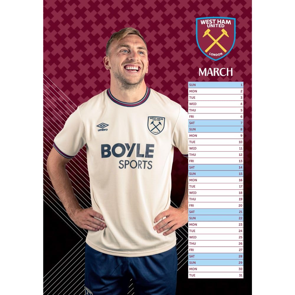 West Ham United FC A3 Calendar 2026: 3 - Calendars By West Ham United