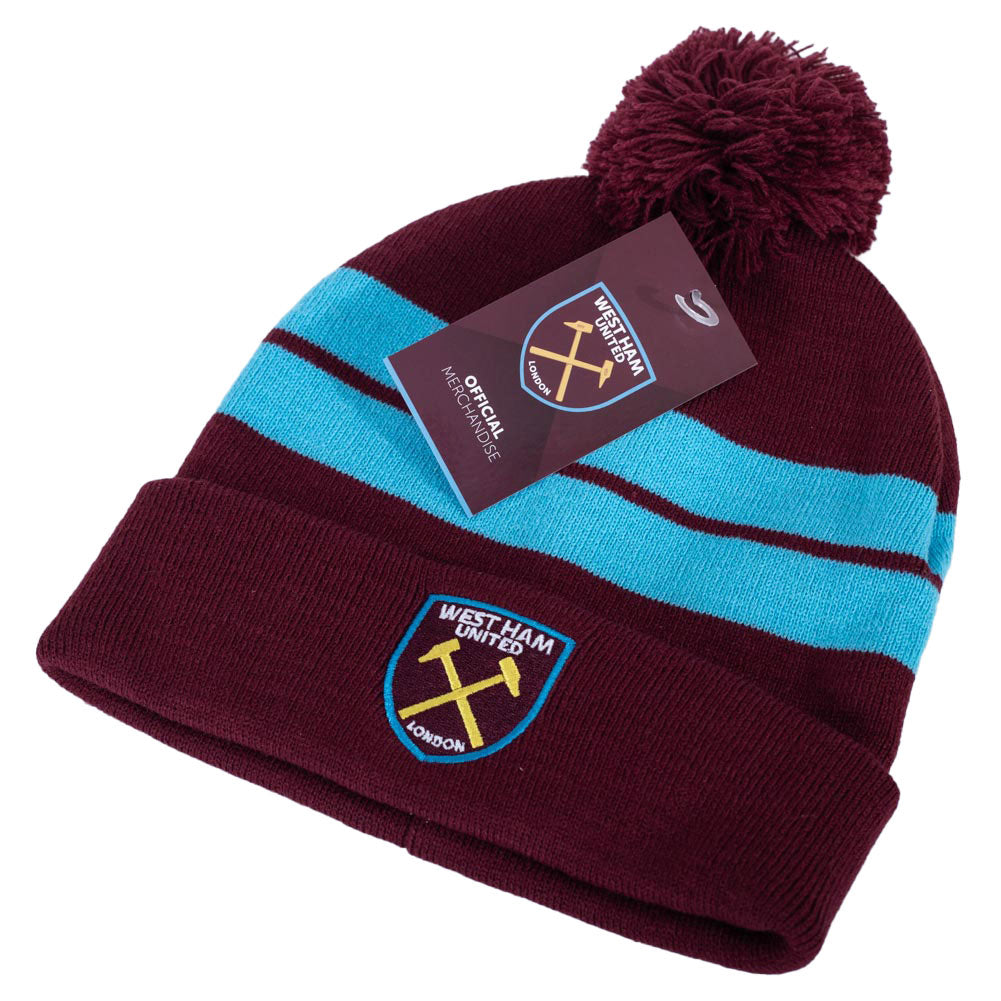 West Ham United FC Bar Knit Ski Hat: 2 - Caps & Hats By West Ham United