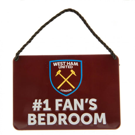 West Ham United FC Bedroom Sign No1 Fan: 2 - Bedroom By West Ham United