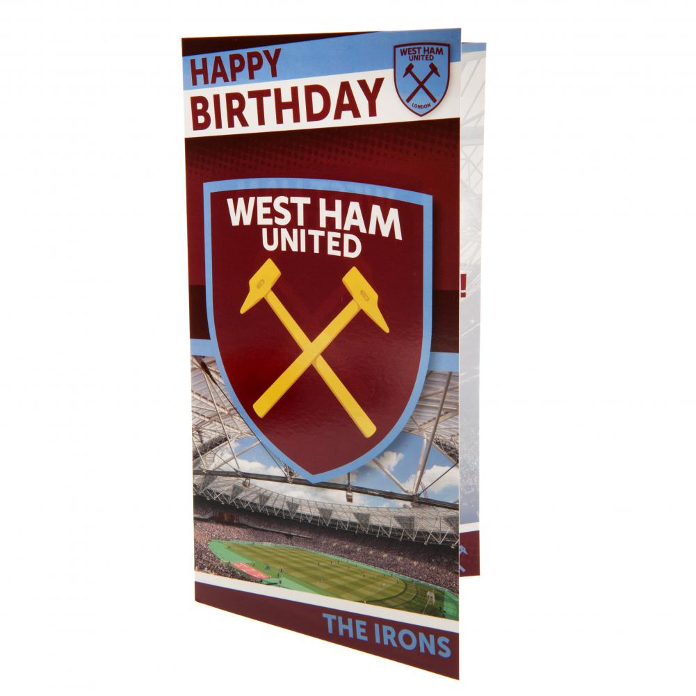 West Ham United FC Stadium Birthday Card: 2 - Greeting Cards By West Ham United