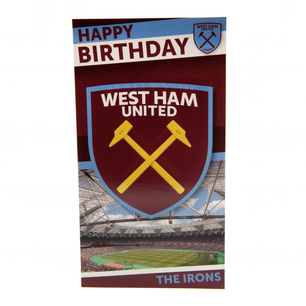 West Ham United FC Stadium Birthday Card: 4 - Greeting Cards By West Ham United