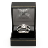 West Ham United FC Black Inlay Ring Large HM: 2 - Jewellery By West Ham United