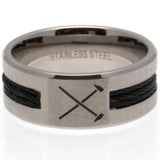 West Ham United FC Black Inlay Ring Large HM: 1 - Jewellery By West Ham United