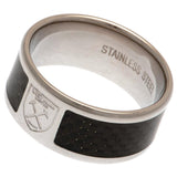 West Ham United FC Carbon Fibre Ring Medium: 3 - Jewellery By West Ham United