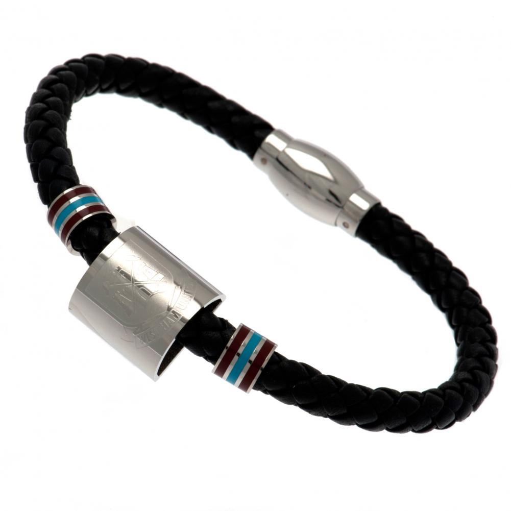 West Ham United FC Colour Ring Leather Bracelet: 1 - Jewellery By West Ham United
