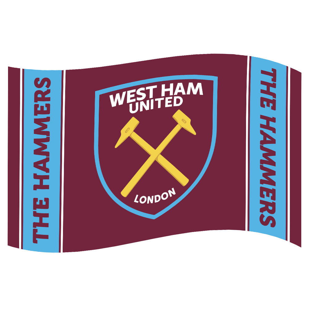 West Ham United FC Crest Stripe Flag: 1 - Flags & Banners By West Ham United