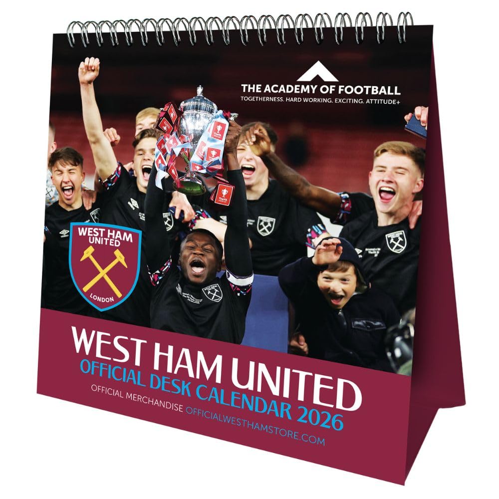 West Ham United FC Desktop Calendar 2026: 1 - Calendars By West Ham United