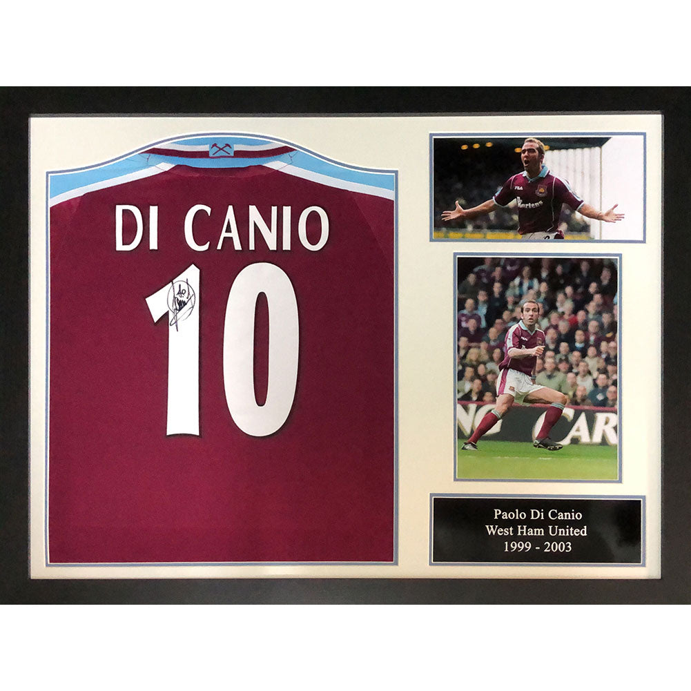 West Ham United FC Di Canio Signed Shirt (Framed): 1 - Signed Memorabilia By West Ham United