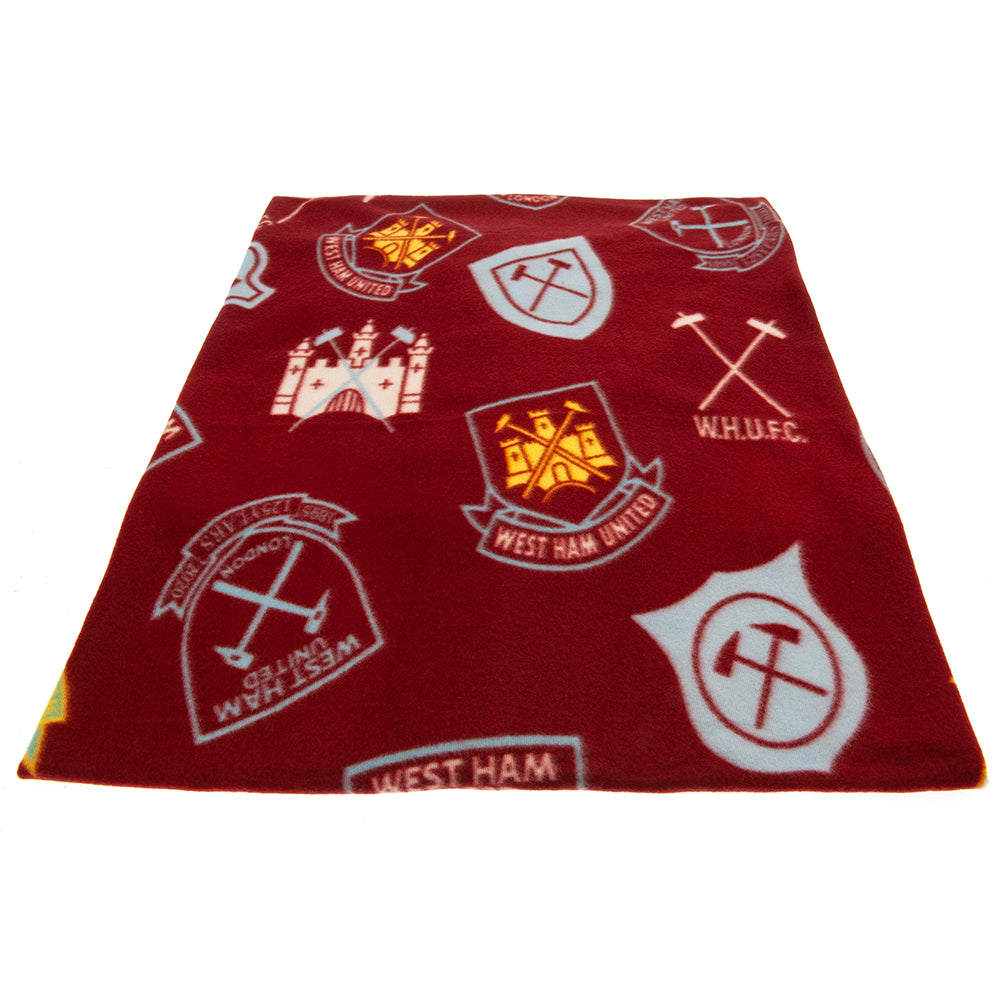 West Ham United FC Historic Crests Fleece Blanket: 3 - Blankets By West Ham United