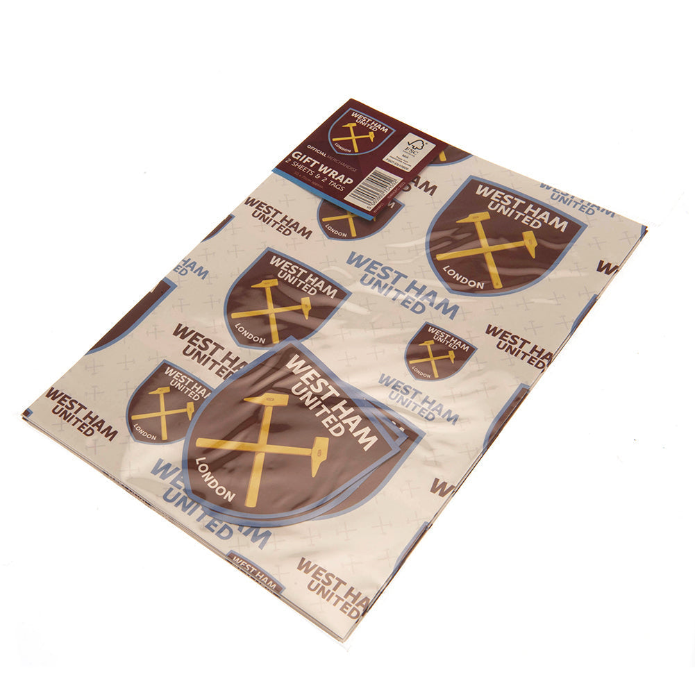 West Ham United FC Text Gift Wrap: 4 - Gift Wrap & Bags By West Ham United