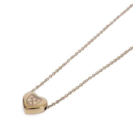 West Ham United FC Gold Plated Heart Necklace: 2 - Necklaces By West Ham United