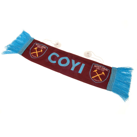 West Ham United FC Mini Car Scarf: 2 Scarves By West Ham United
