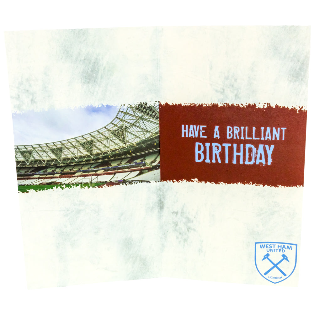 West Ham United FC Personalised Birthday Card: 3 Greeting Cards By West Ham United
