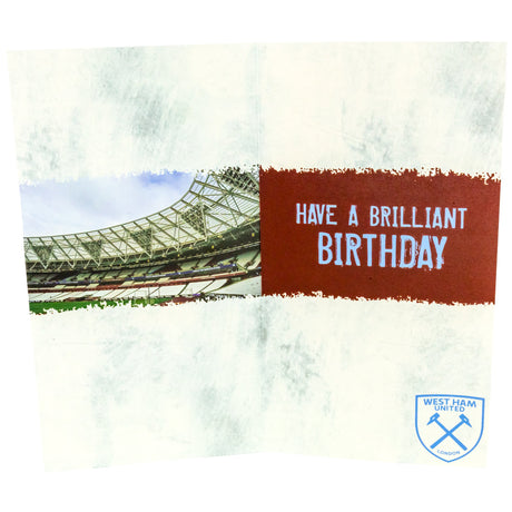 West Ham United FC Personalised Birthday Card: 3 Greeting Cards By West Ham United
