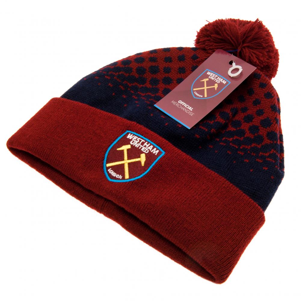 West Ham United FC Fade Ski Hat: 3 - Caps & Hats By West Ham United