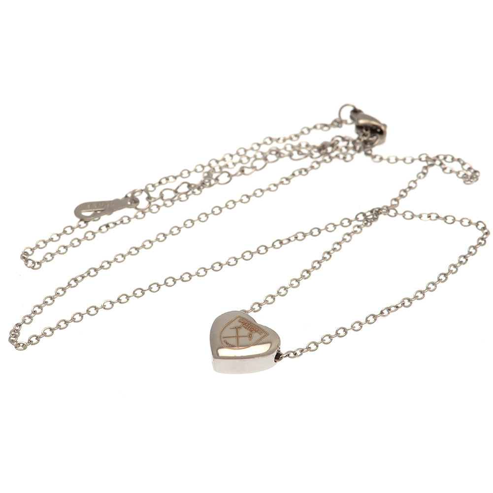 West Ham United FC Stainless Steel Heart Necklace: 3 - Necklaces By West Ham United