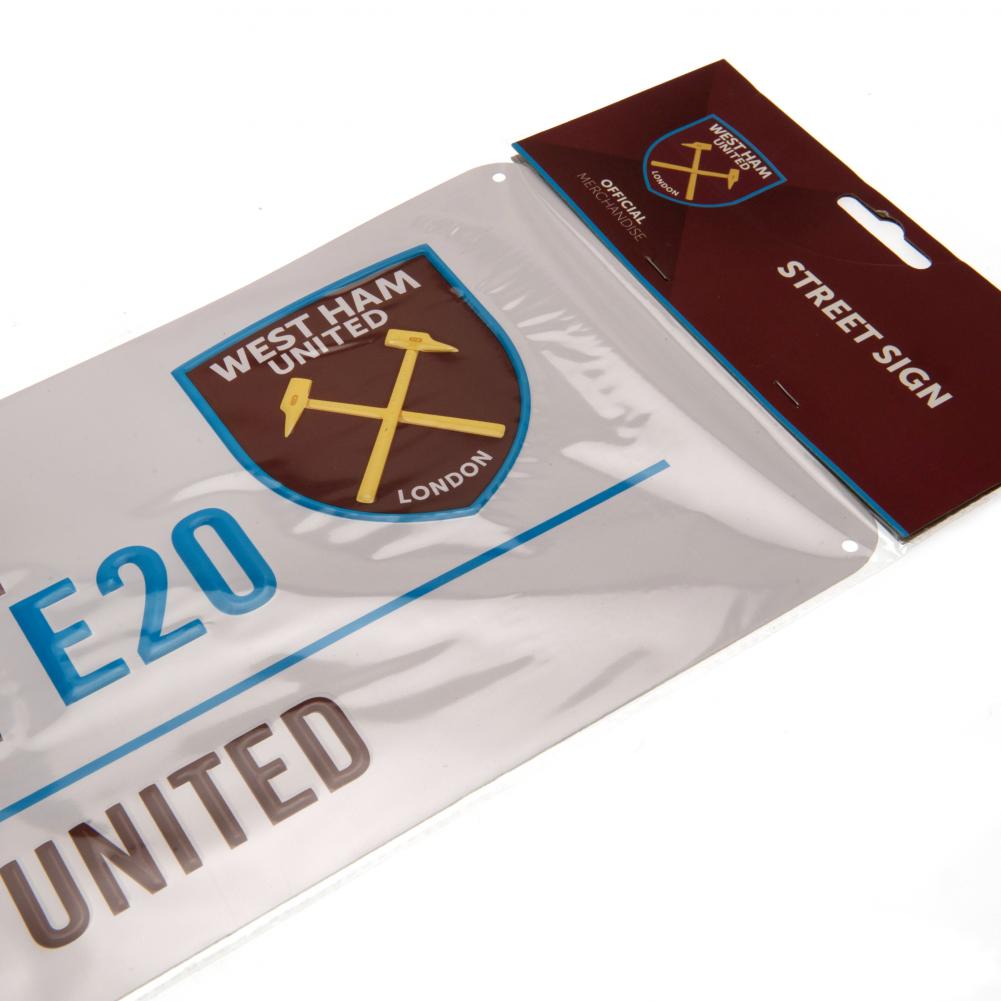 West Ham United FC White Street Sign: 3 - Signs & Plaques By West Ham United