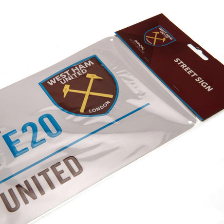 West Ham United FC White Street Sign: 3 Signs & Plaques By West Ham United